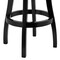 Armen Living Raleigh 30" Bar Height Swivel Gray Faux Leather and Black Wood Arm Bar Stool LCRABAARBLGR30 - alternate 3